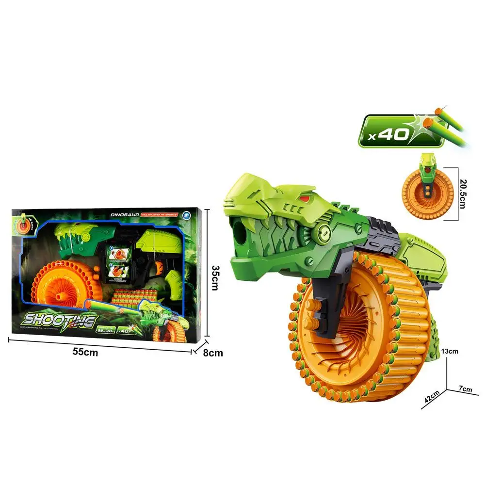 Automatic Toy Foam Blasters with Soft Bullets 40-Dart Electronic Soft Bullet Gun Foam Dart Gun Shooting Games Kids Toy