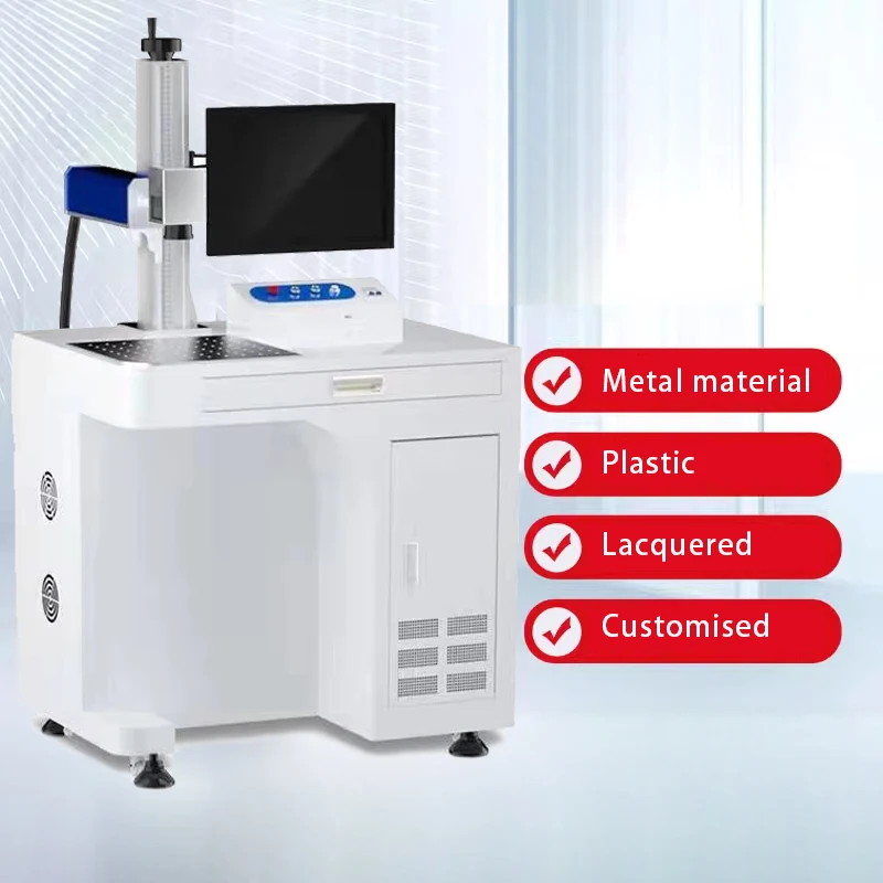 Laser marking machine fiber for metal nameplate stainless steel lettering plastic coding jewelry engraving machine