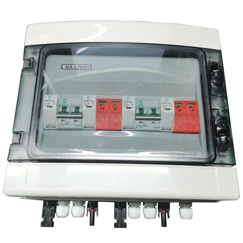 WSDB-PV2/2 IP65 2 в из струны 15A 500V DC солнечный PV массив блок объединителя