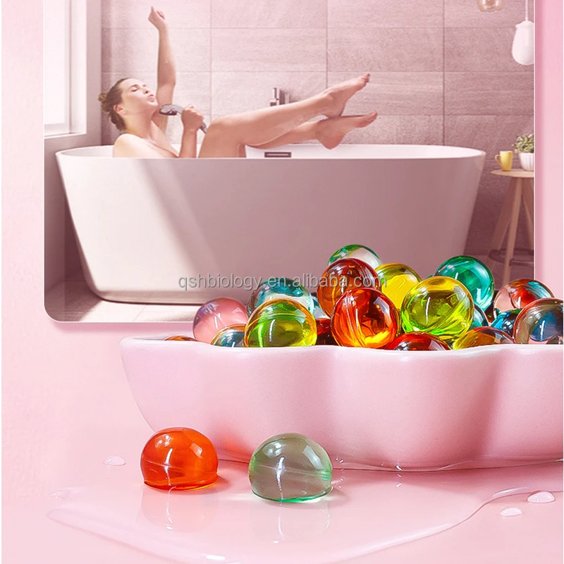 Custom Logo Bath Oil Pearls Essential Oil Spa Moisturizing Beads Wholesale Bath Oil Beads