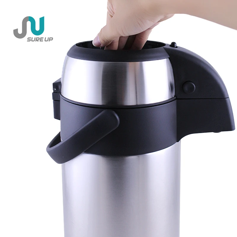 Nice One Promotional Black Coffee Dispenser Insulated Thermos 2.5L3.0L3.5L4.0L5.0L Pump Pot Vacuum Bottle Stainless Steel Carafe