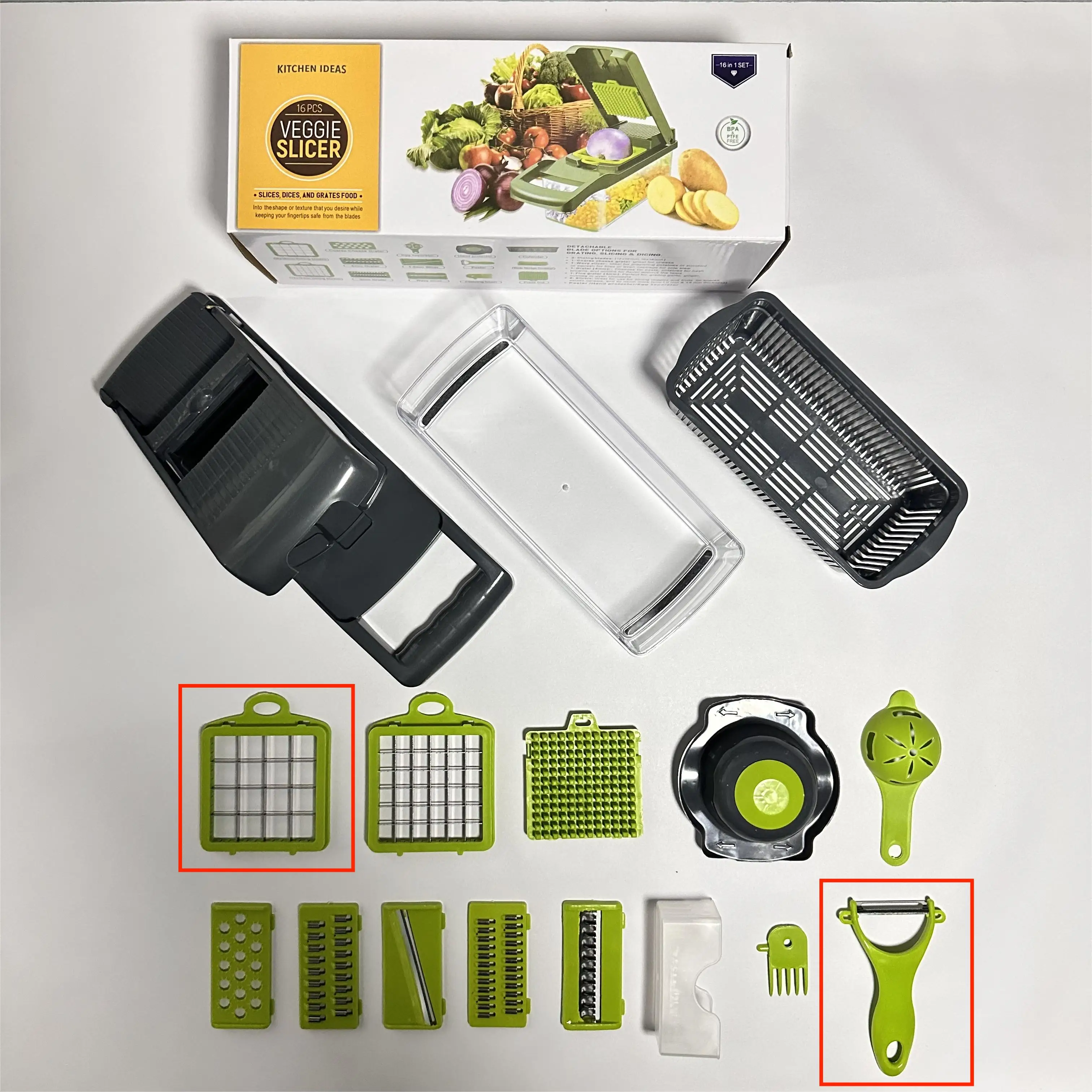 Оптовая продажа Многофункциональные кухонные гаджеты пластиковый нож для резки чеснока лука и инструменты измельчения фруктов овощей