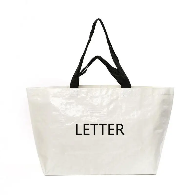 Reusable Shopping Bag Custom Printed Logo Eco Mesh Plastic Nylon Brand Cotton Beach Laminated Shopping Shopping Cart Bag