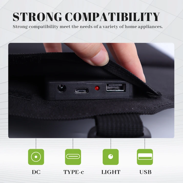 High Efficiency Outdoor Portable Solar Generator Waterproof 100W Foldable Solar Panel Charger For Camp