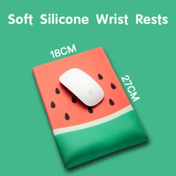 Manufacturer Non-slip Mouse Mat 3D Cute Watermelon Silica Gel Mouse Pad with Wrist Support for Gamer