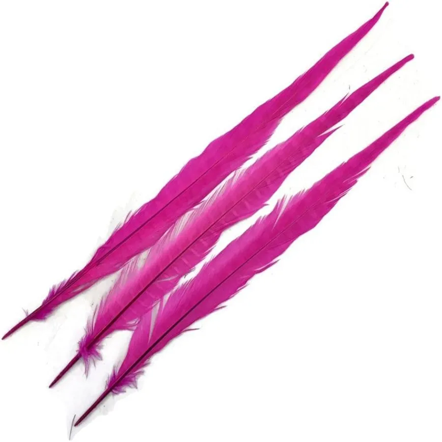 High Quality 20-22 inch Bleached Dyed Ringneck Pheasant Feathers