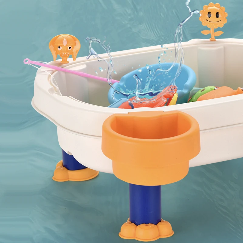 Educational Water Table Bathtub Kid Party Toy With Pole Rod Net Plastic Floating Fish Magnetic Fishing Pool Toys Game For Kids