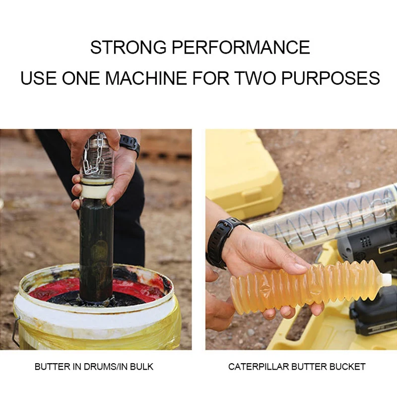 21V Electric grease pump Electric cordless grease gun with LED light High pressure excavator grease gun