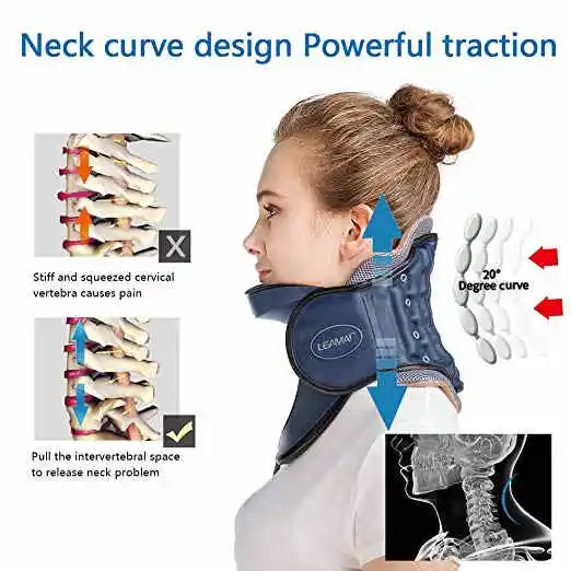 2021 New Upgrade Adjustable Spinal Decompression Inflatable Cervical Traction Device