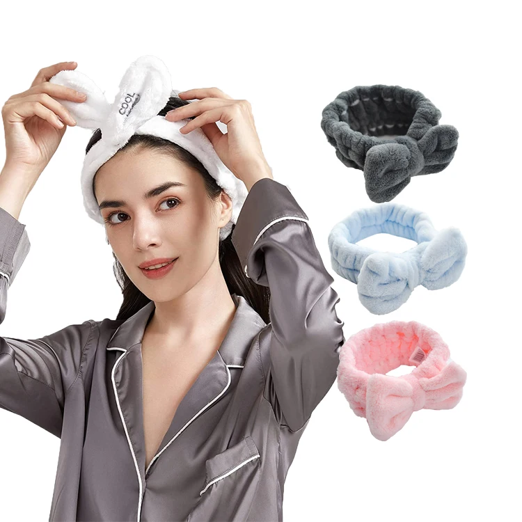 Повязка на голову из микрофибры для макияжа лица, повязка на голову для спа, йоги, упражнений, эластичная повязка на голову для девушек