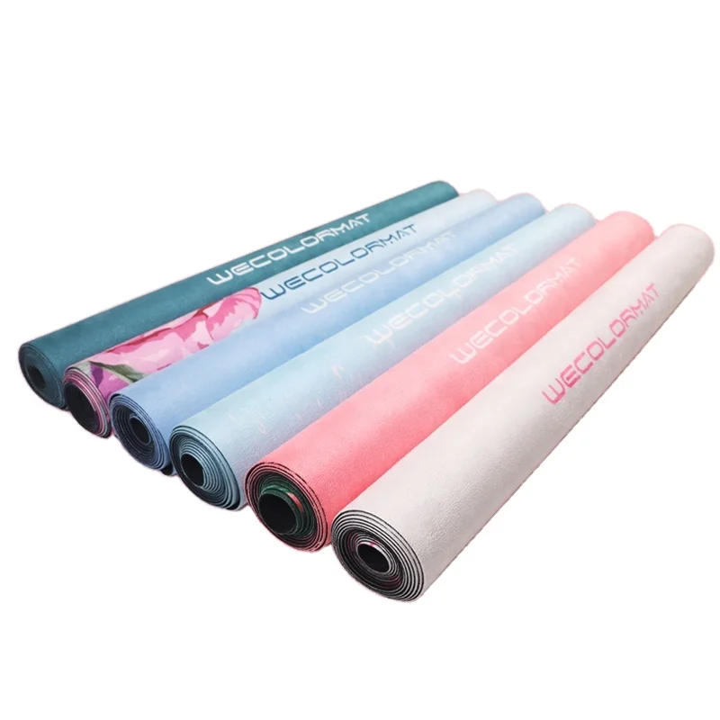 Лидер продаж, экологически чистые, OEM, полноцветные складные натуральные деревья, частная этикетка, пользовательский принт, замшевые дорожные резиновые полотенца, коврик для йоги