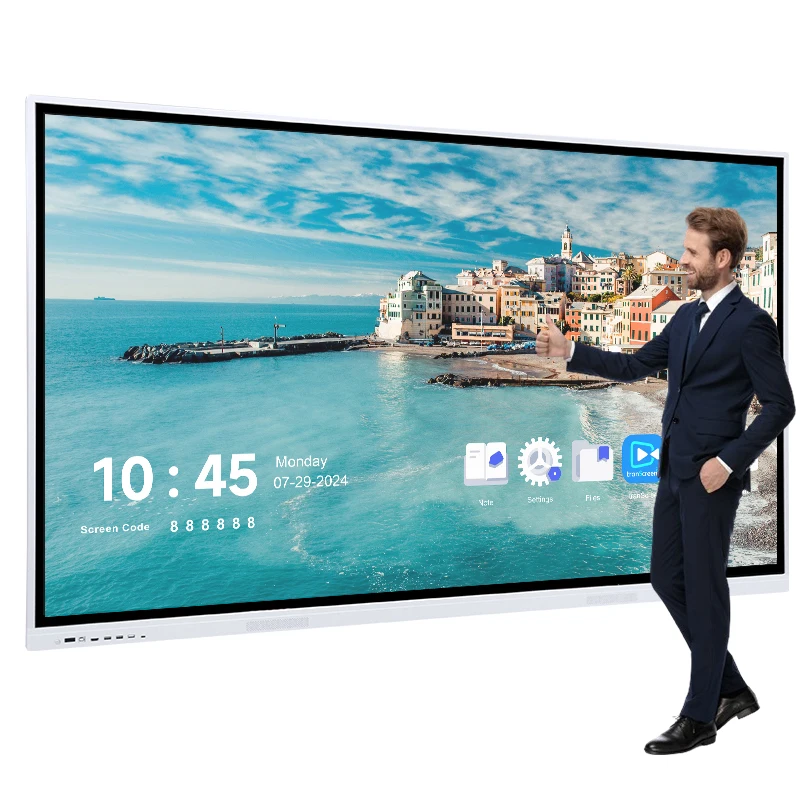 65-Inch Interactive Smart Whiteboard with Touchscreen - Ideal for Education and Business Meetings