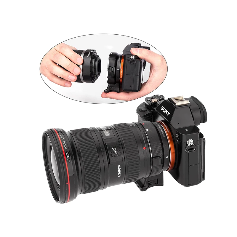 VGEET auto focus dslr camera lens adapter ring for Canon EF Lens to E Mount NEX Camera