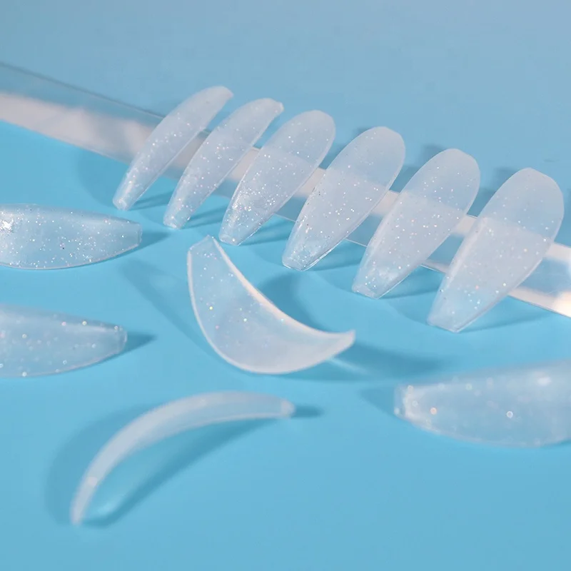 Super soft lash lift shields Wholesale lash lift silicone pad Reusable eyelash rods free glue Self Sticky lash lift perm shields