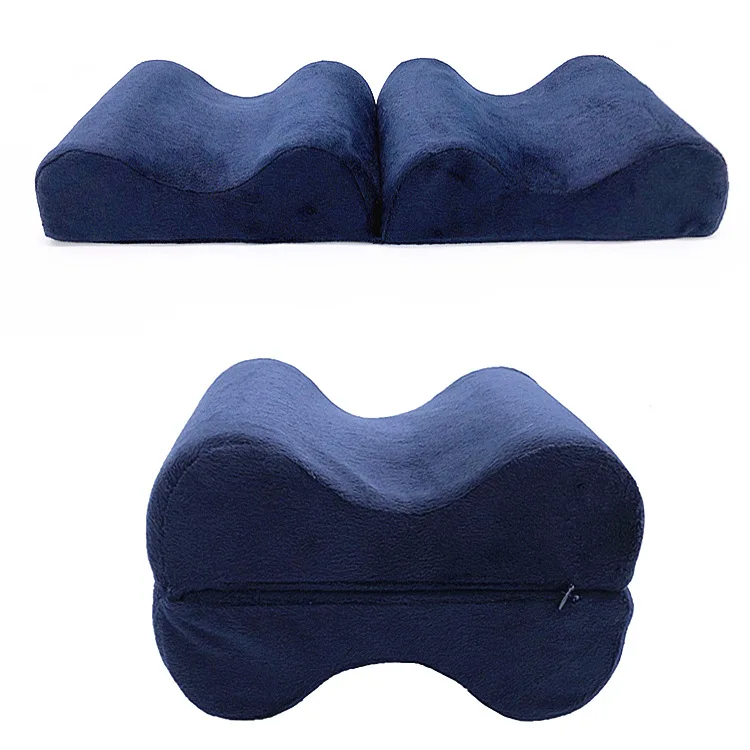 Good Quality Remove Cover Custom Color Support Memory Foam Leg Knee Pillow For Side Sleepers