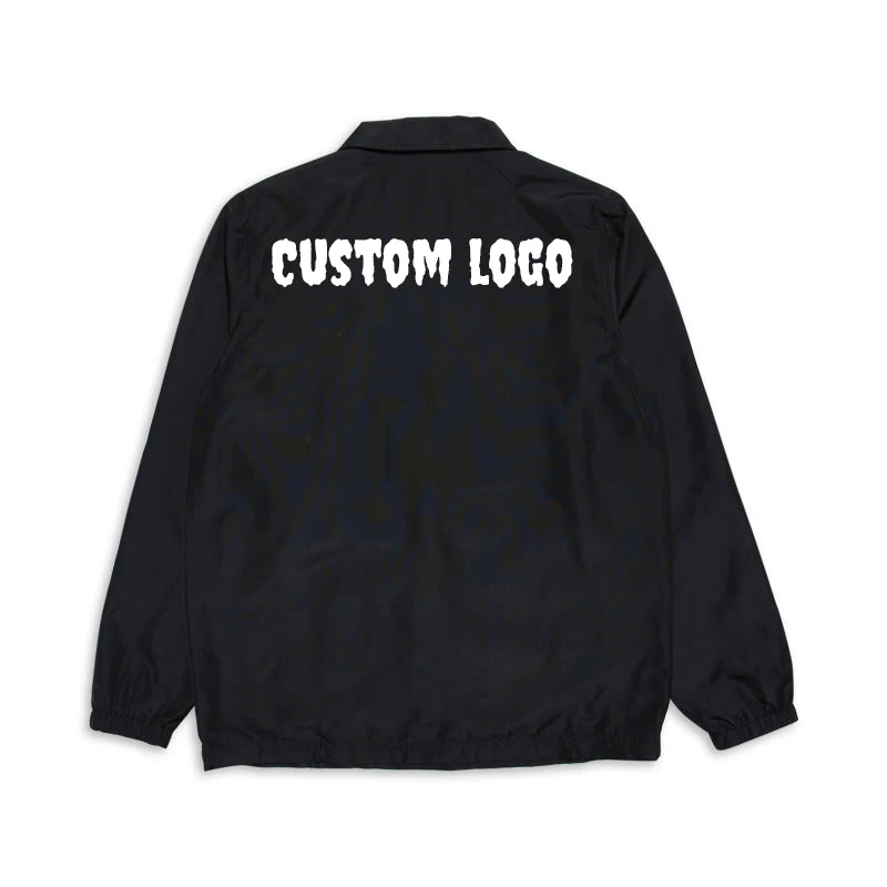 OEM Custom Logo Streetwear Men Hip Hop Windbreaker White Jacket