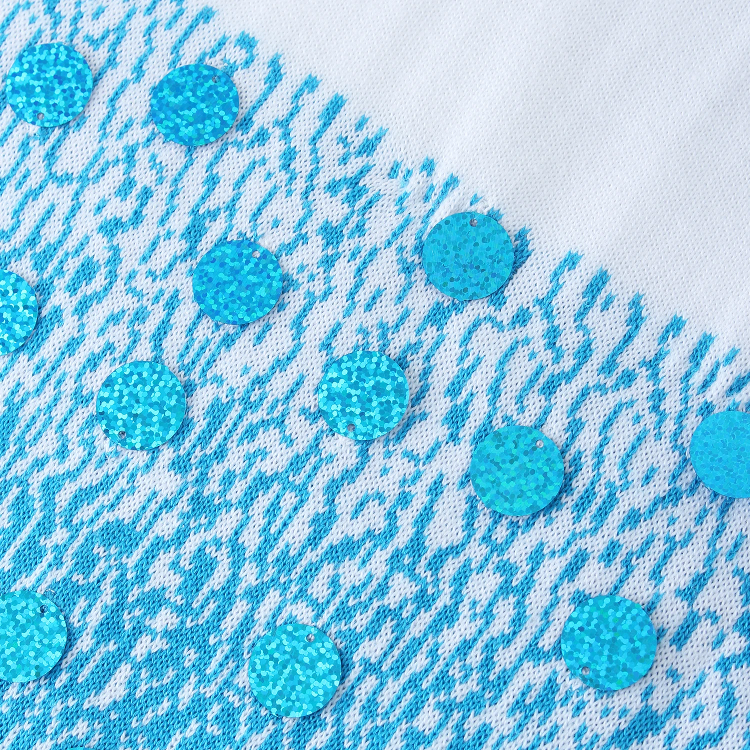 Custom Designer Korean Summer Clothes for Women Elegant Blue White Gradient Tie Dye Panelled Midi Pencil Knit Female Skirt 2024