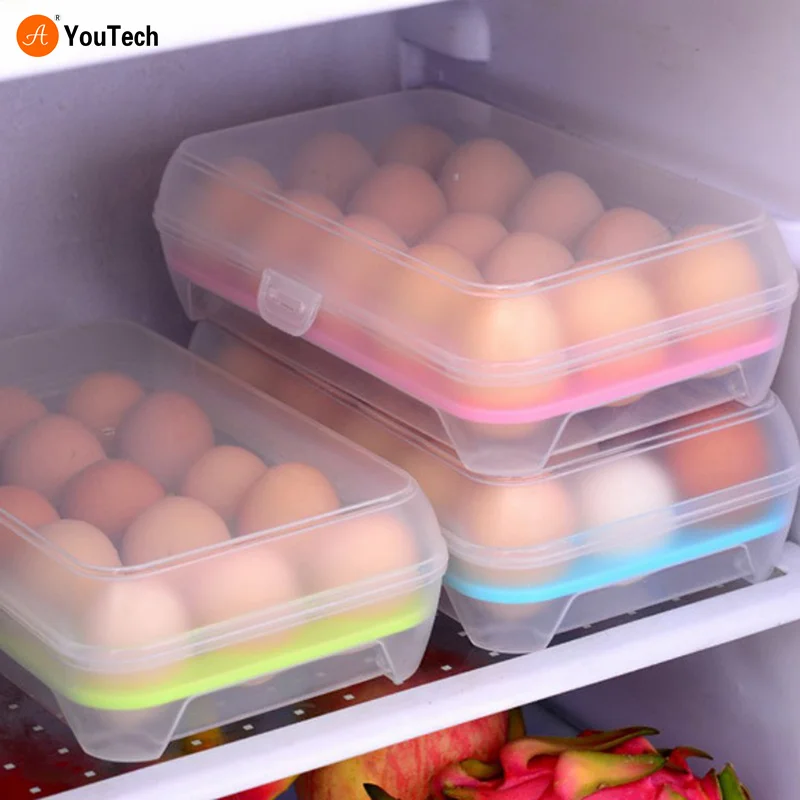 15 Grid Egg Storage Box Portable Egg Holder Container for Outdoor Camping Picnic Eggs Case Kitchen Supplies