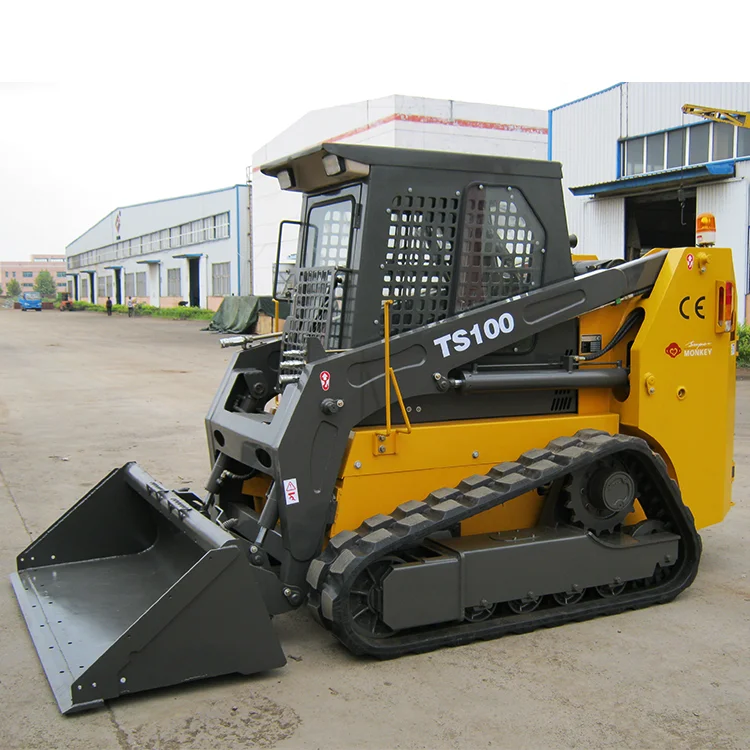 TS100 Skid Steer Loader Spare Parts Mini Rubber Track Front End Skid Steer Loader