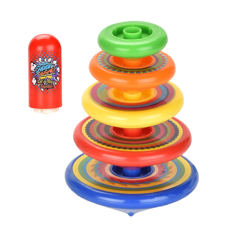 Hot Sell spining light top stacking toys sets for kids