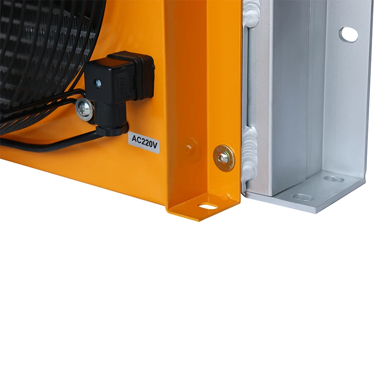 Small in volume plate fin air cooler hydraulic heat exchanger with fan