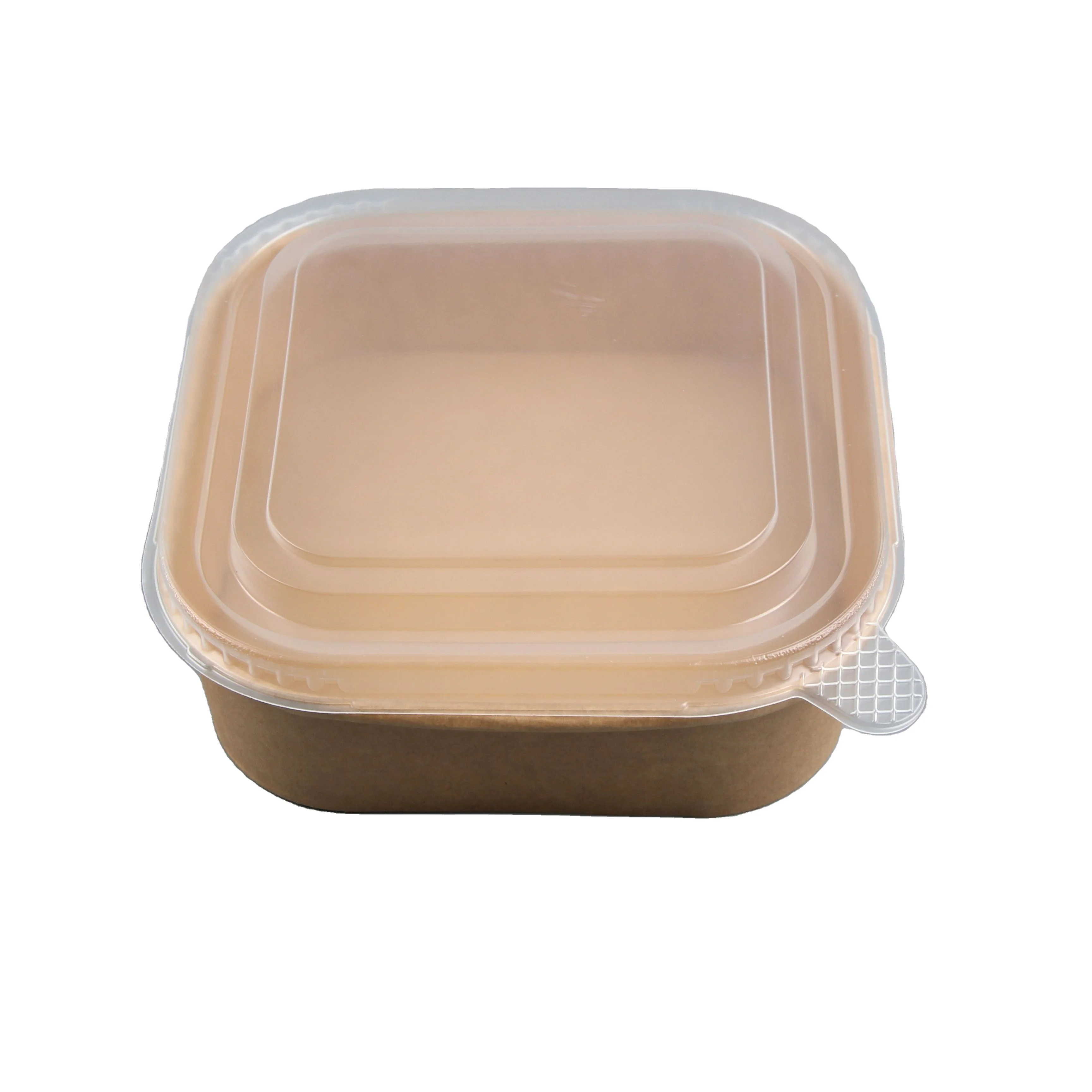 145mm*145mm  1300ml   Square kraft paper Bowl  Disposable Paper Square Bowl Food Grade Paper Food Container