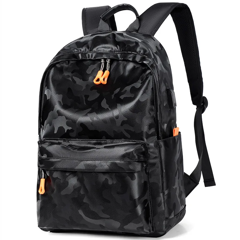 Factory 15.6 Inch Custom Logo Waterproof Oxford Pu Material Business Men Day Pack Bag Travel Laptop Backpack