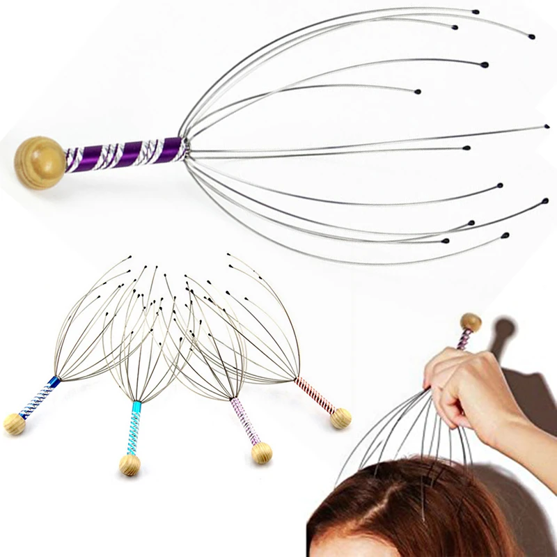 Deep Relaxation Octopus Wire Claw Relax Stressed Muscles Handheld Manual Head Massager