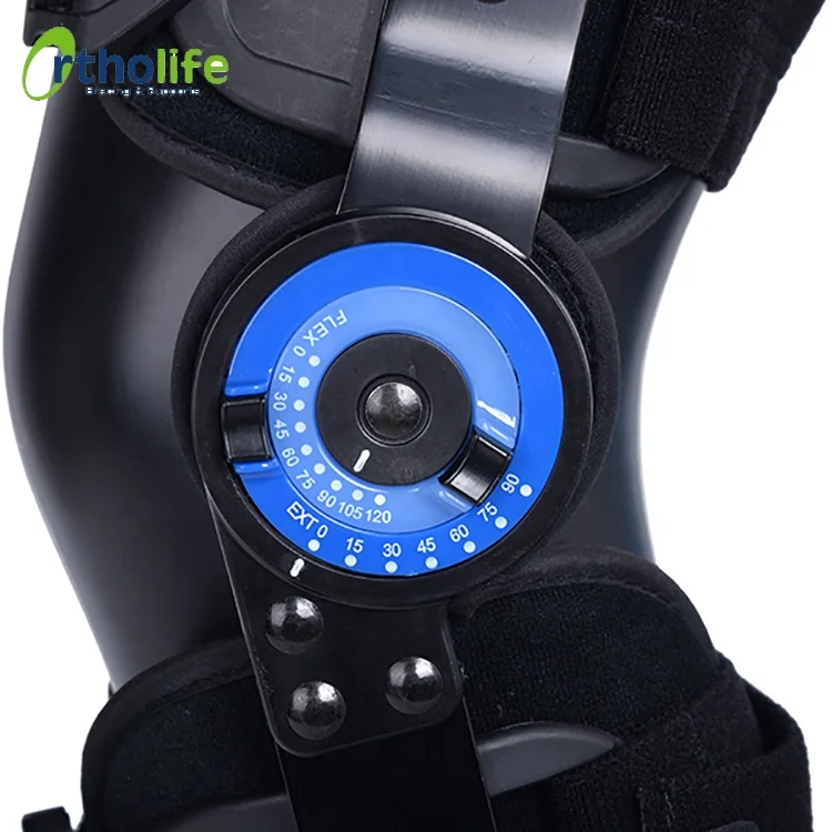 OL-KN096 Orthopedic Adjustable Leg Support Post-OP Hinged ROM Knee Brace