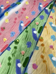 100 viscose rayon print liberty fabric Polynesian tribal designs printed fabric slub rayon comfortable wholesale printing flower