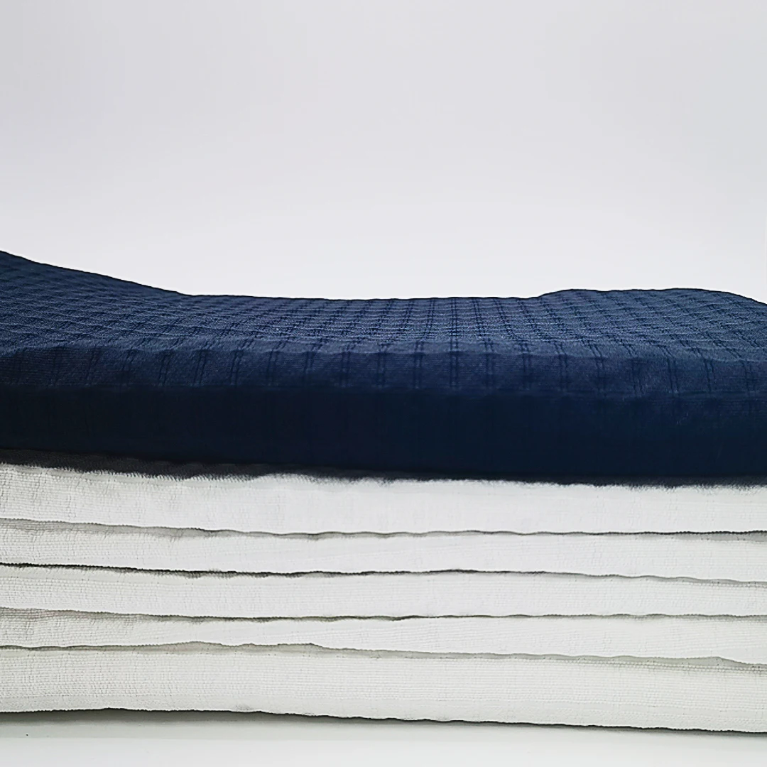 wholesales high quality 90% polyester 10% Spandex 4 way elastane  dobby hole brushed outdoor fabric 260gsm