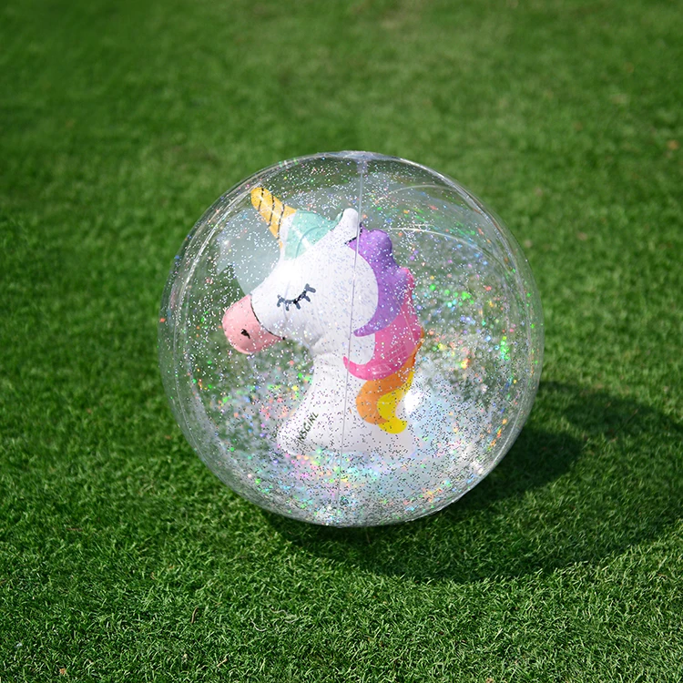 Manufacturer Price Custom Unicorn Colorful Beach Ball With Logo Printing