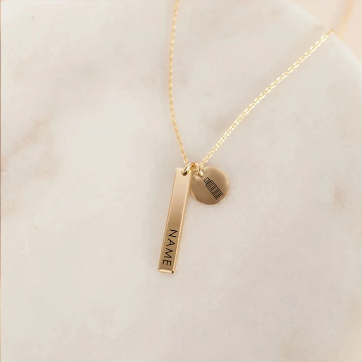 Custom stainless steel city travel women 14k gold necklace jewelry 2021