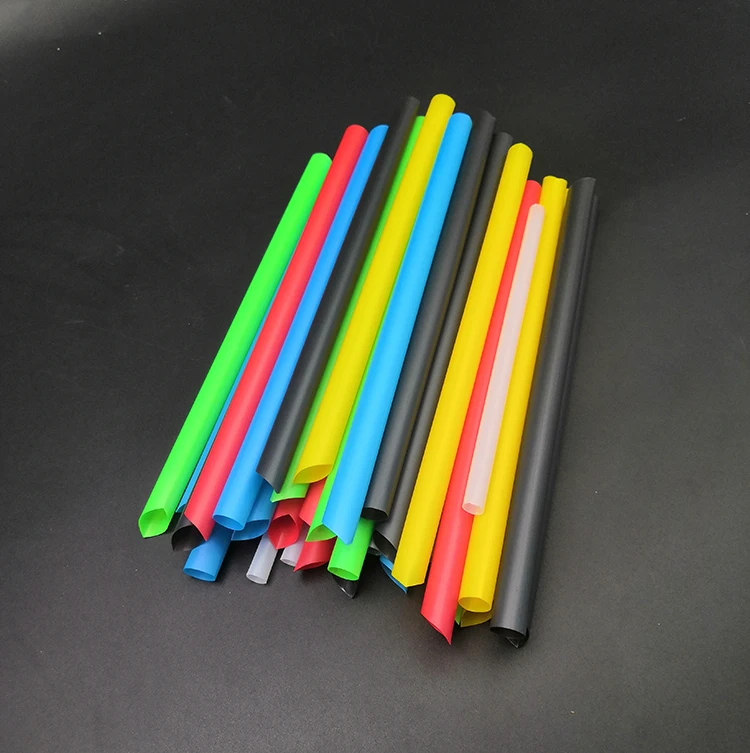 Disposable 7mm 12mm Water Bottle Hard Reusable Plastic PP Wheat Drinking Straw