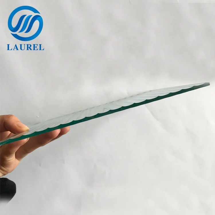 Clear decorative 4mm 5mm 6mm 8m fluted tempered glass building glass
