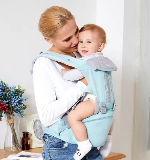 Brightbebe 0-48 Month Ergonomic Baby Carrier Infant Baby Hipseat Carrier 3 In 1 Front Facing Ergonomic Kangaroo Baby Wrap Sling