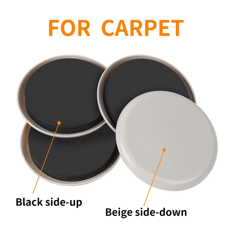 New Design Wholesale Plastic Tray Disc Durable Easy Moving Reusable Heavy Furniture Sliders 16Pcs