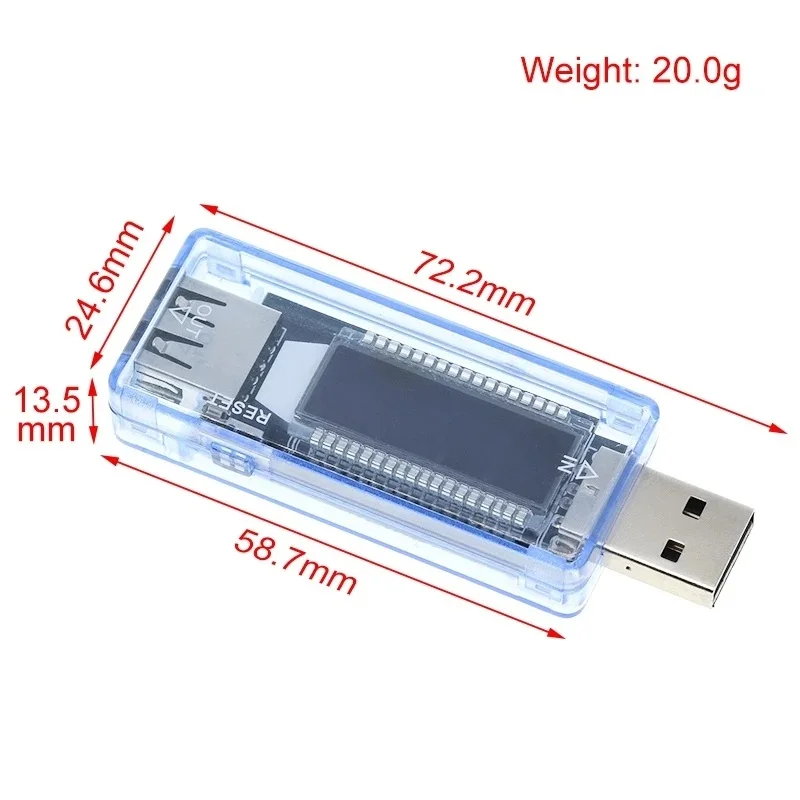 USB-тестер емкости и напряжения детектор тока измеритель зарядного устройства мобильный мощности