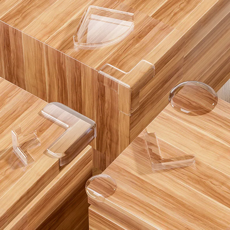 Safe Furniture Table Protective Corners Baby Proofing Medical Grade PVC Clear Plastic Corner Protector Easy To Use Corner Guards