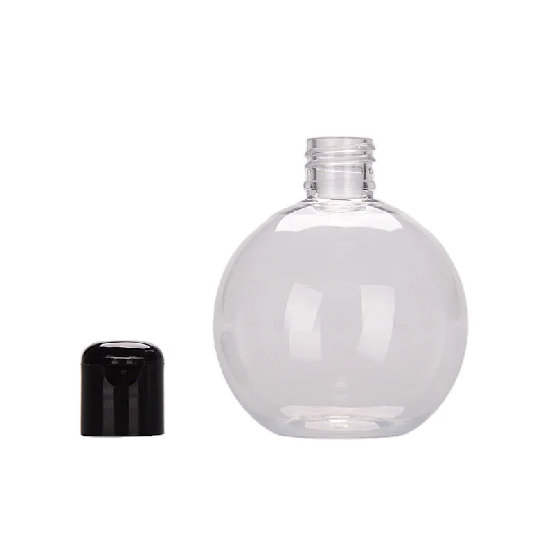 Empty Food Grade 300ml PET Plastic Juice Bottle Popular Ball Shape Jelly Bottle Wholesaler