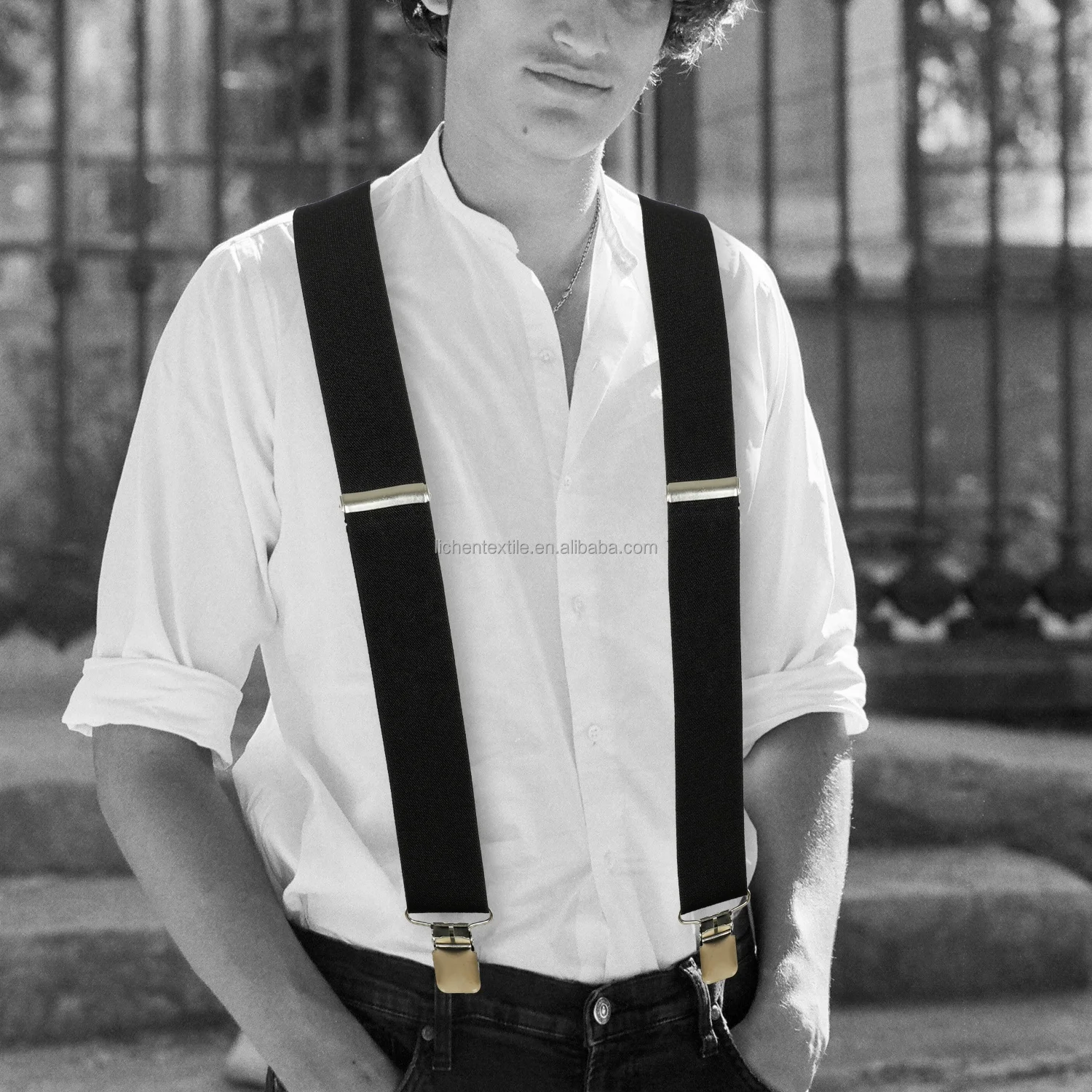 China Manufacture Multi Function Wholesale Elastic New Pattern Leather Suspenders for Men 5cm Width Y Suspedner