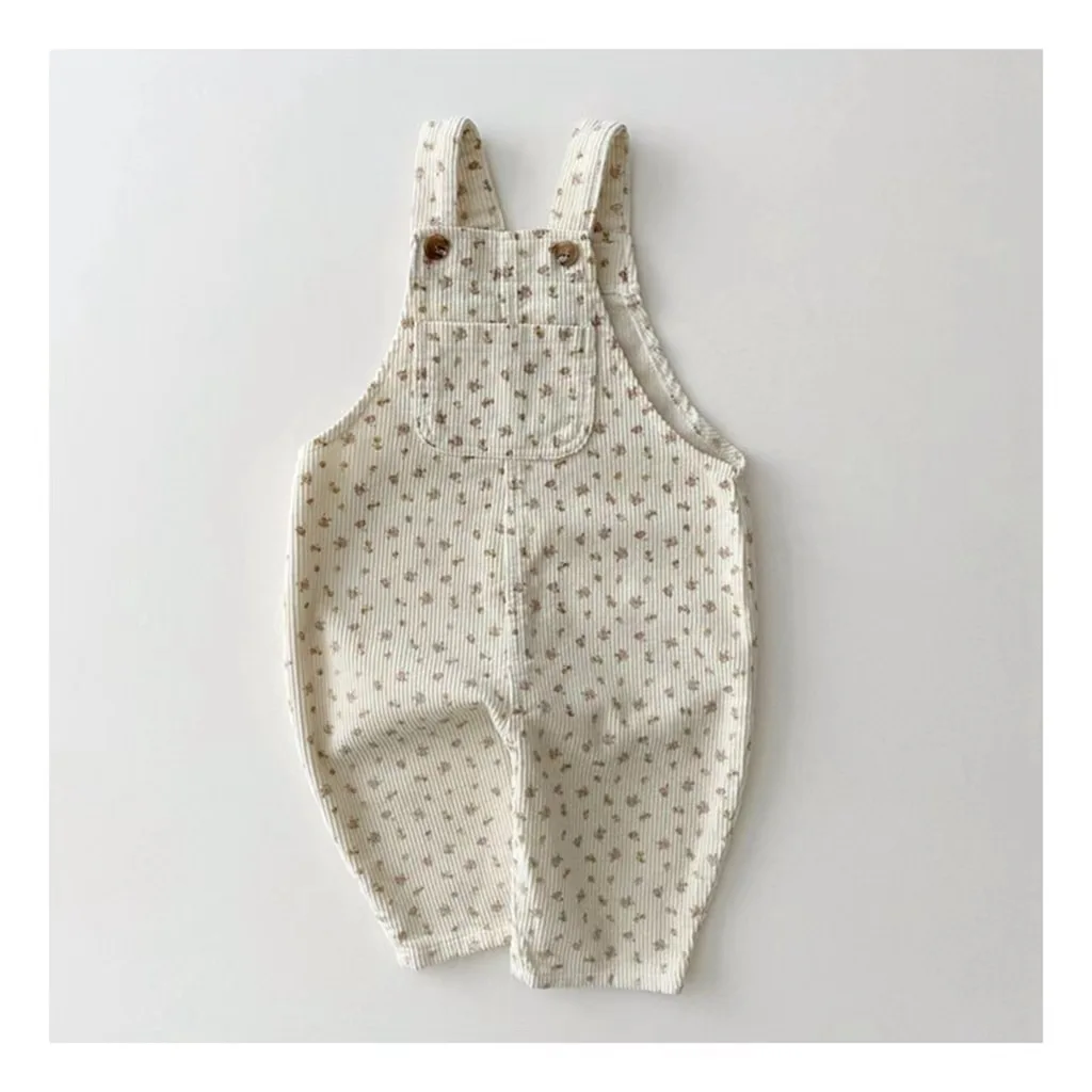 LL0 Korean design newborn baby kids suspender pant infant toddler girl boy overall jeans clothing wholesale