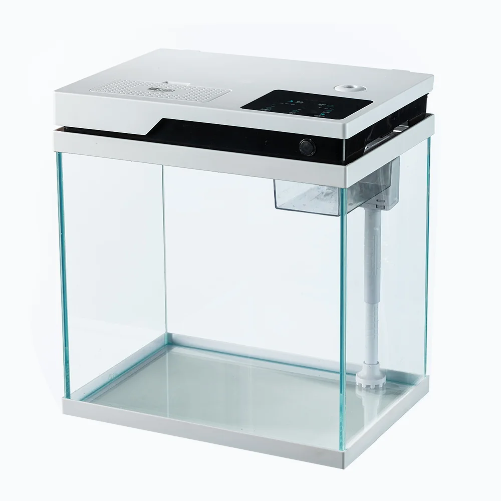 YEE Factory Price Automatic Feeding Humidification Fish Tank Wholesale Ultra White Glass Fish Tank Aquarium