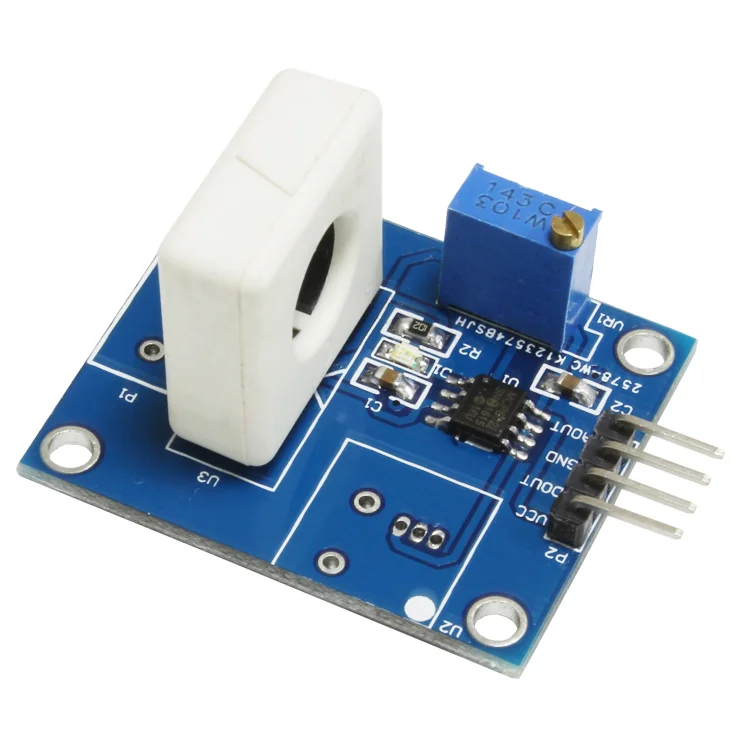 DC 5V WCS1800 Hall Current Detection Sensor Module 35A Precise With Short Circuit Overcurrent Signal Lamp A/D conversion