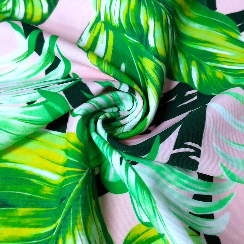 stretch full dull polyamide 80 spandex 20 hawaii print fabric for swimsuit