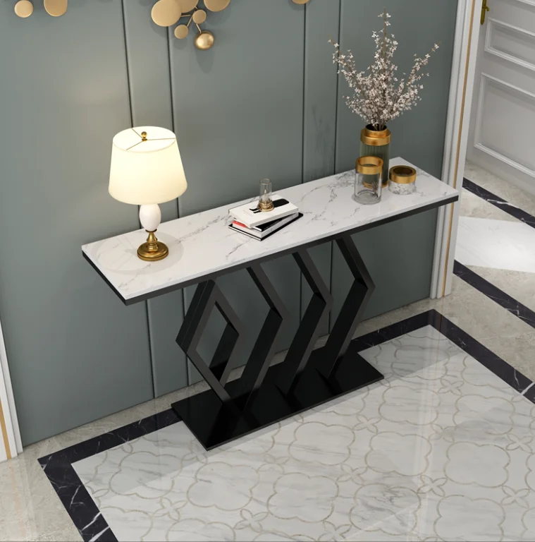 New Design Silver Modern Luxury Mirrored Hallway Console Table with Mirror