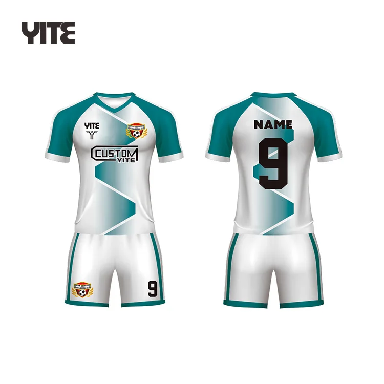 Wholesale Sublimation Tops Shorts Free Printing Logo Sportswear Custom Soccer Jersey Suit Uniform Soccer Team