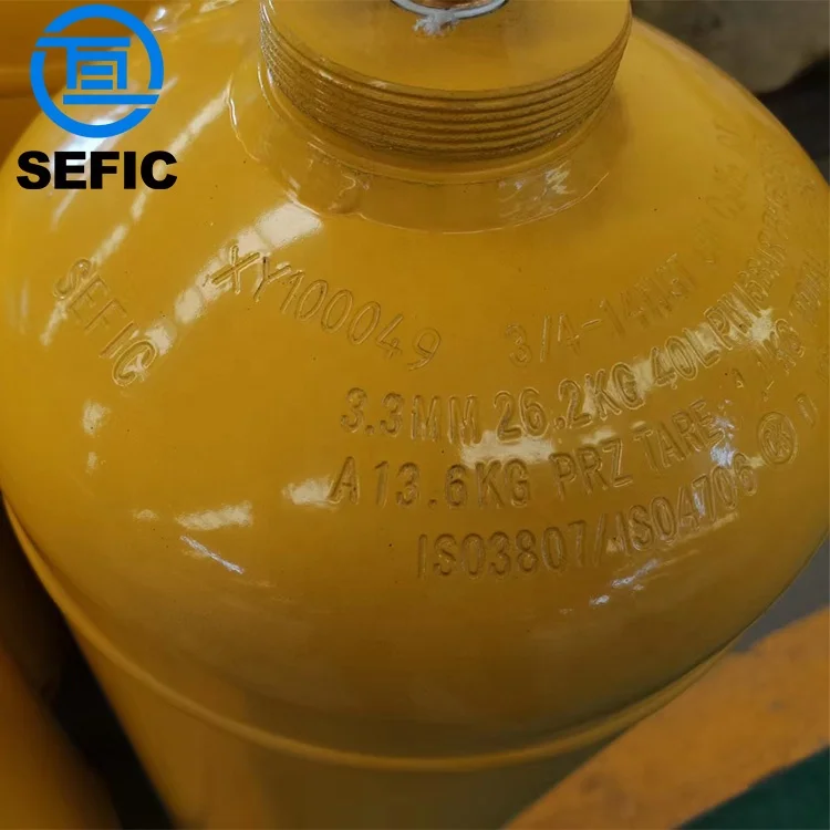 ISO3807 ISO4706 40L 16Bar 3.3mm C2H2 Acetylene Cylinder Special Pressure Empty Gas Cylinder