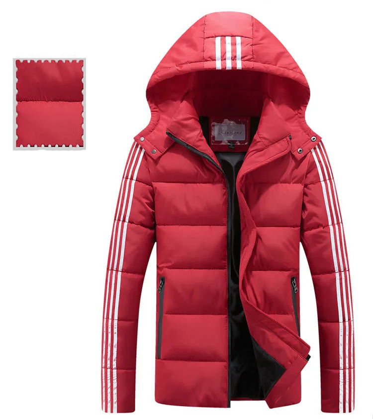 Winter warm Men jacket coat outerwear With Fur Quilted Padded Wadded Windbreaker Mens Coat Parkas Overcoat Hooded