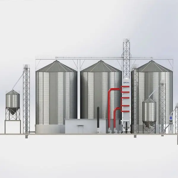ISO CE Certificated Grain Steel Silo, SRON Providing Turn-Key Solution For Wheat Corn Maize Storage